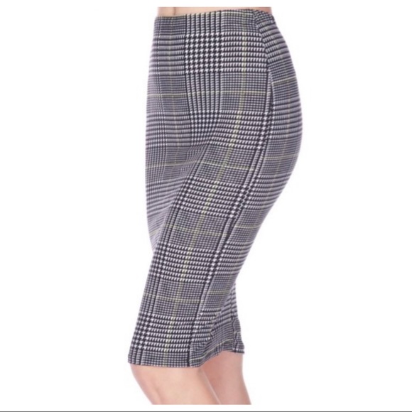 ✨LAST ONES✨Houndstooth plaid chic pencil skirt - Picture 3 of 5
